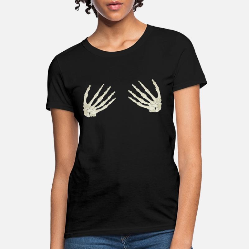 Skeleton Hands On Boobs T-Shirts 
